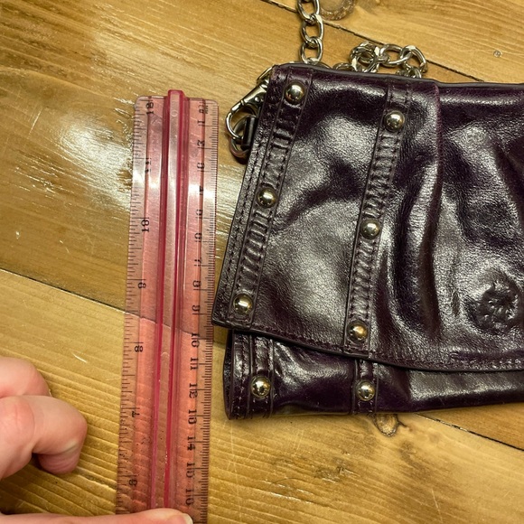 Robert Dice Deep Purple Purse Crossbody Bag Clutch with Studs - Picture 6 of 16